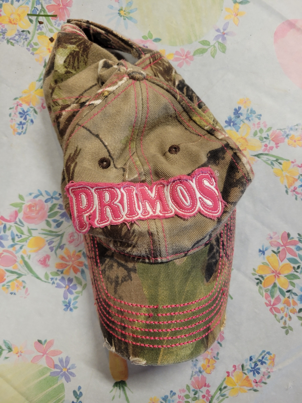 Girls' Camo Pink-Trim Cap - Kids Bottoms Accessory